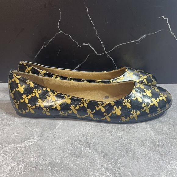 Izzy Flats Black/Gold Size 9m - Picture 5 of 9
